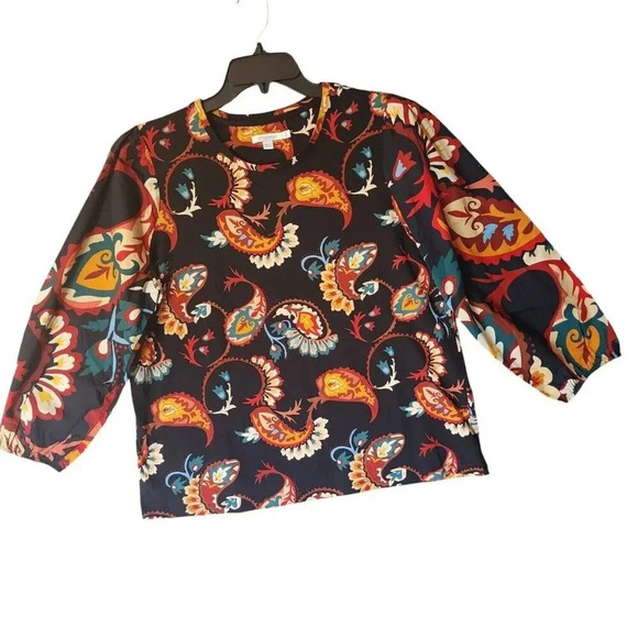 Chico's Top Blouse Size Large Multicolor Long Sleeve Pullover For Women - Picture 3 of 11